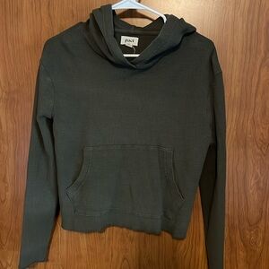 Pact Organic Grape Leaf Thermal Waffle Pullover Hoodie (Size XS)